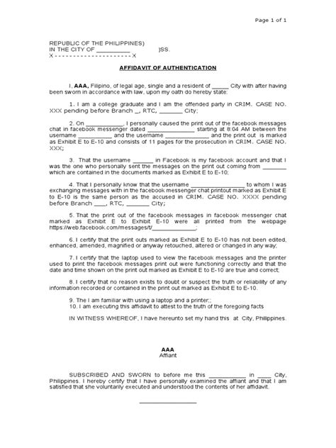 affidavit of authentication electronic evidence|Email as evidence .